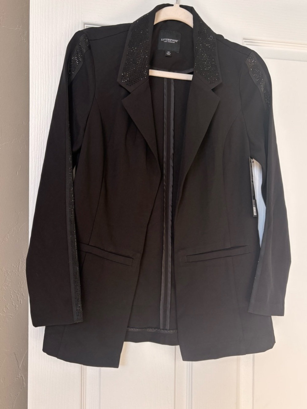 NWT Liverpool Los Angeles Embellished Boyfriend Blazer - Black - XS - Picture 6 of 15